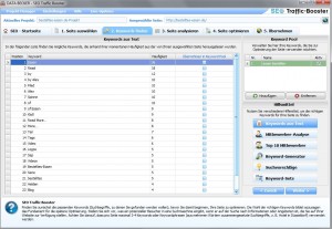 Keywords im Traffic-Booster