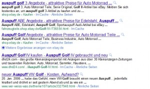 Suchanfrage nach Golf Auspuff