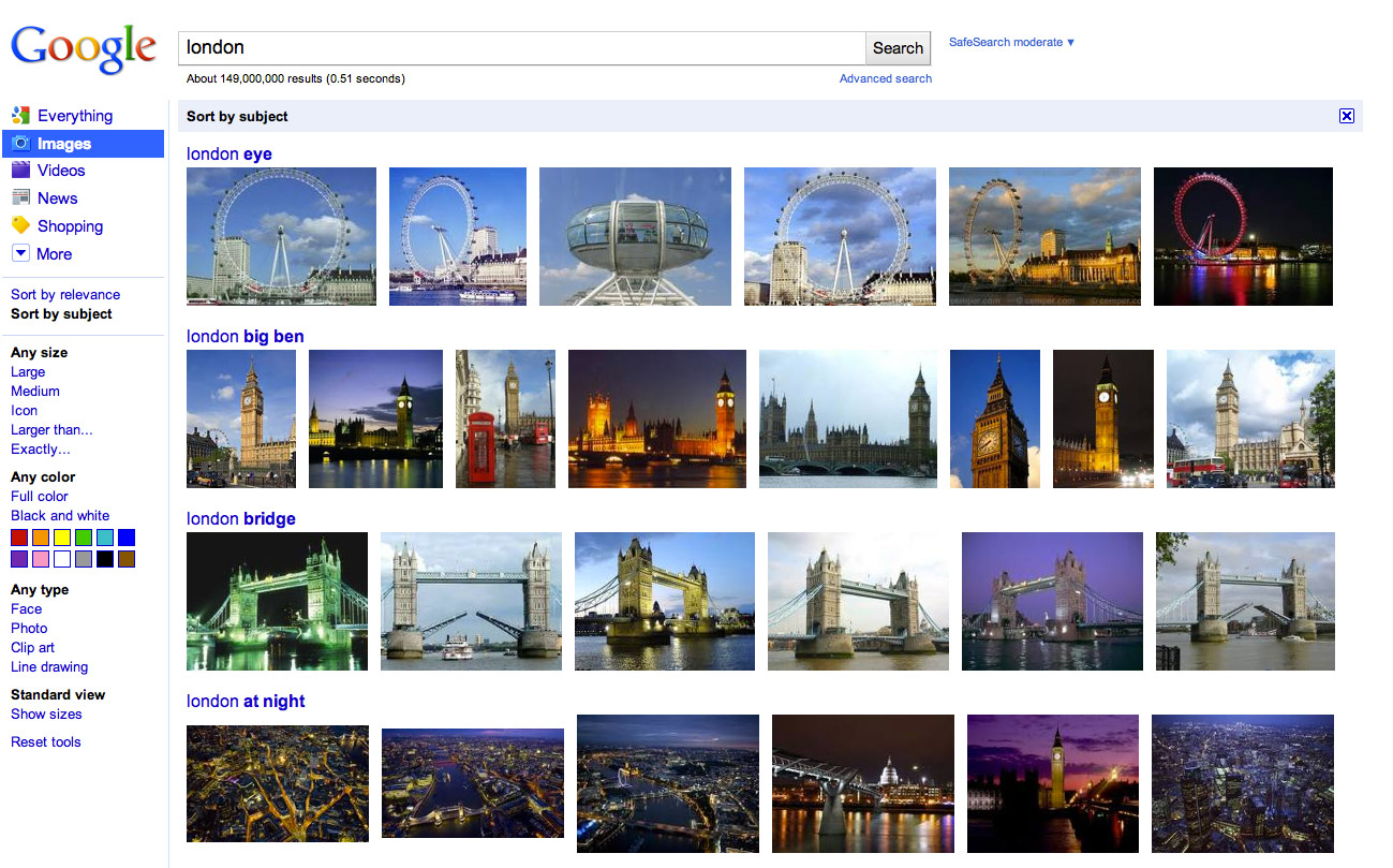 google-images-sort-by-subject-london