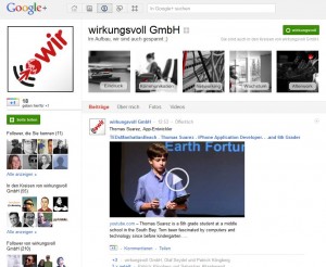 wirkungsvoll bei Google+