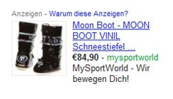 Google Adwords Anzeige