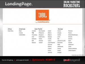 JBL Landingpages