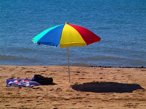 Sonnenschirm am Strand