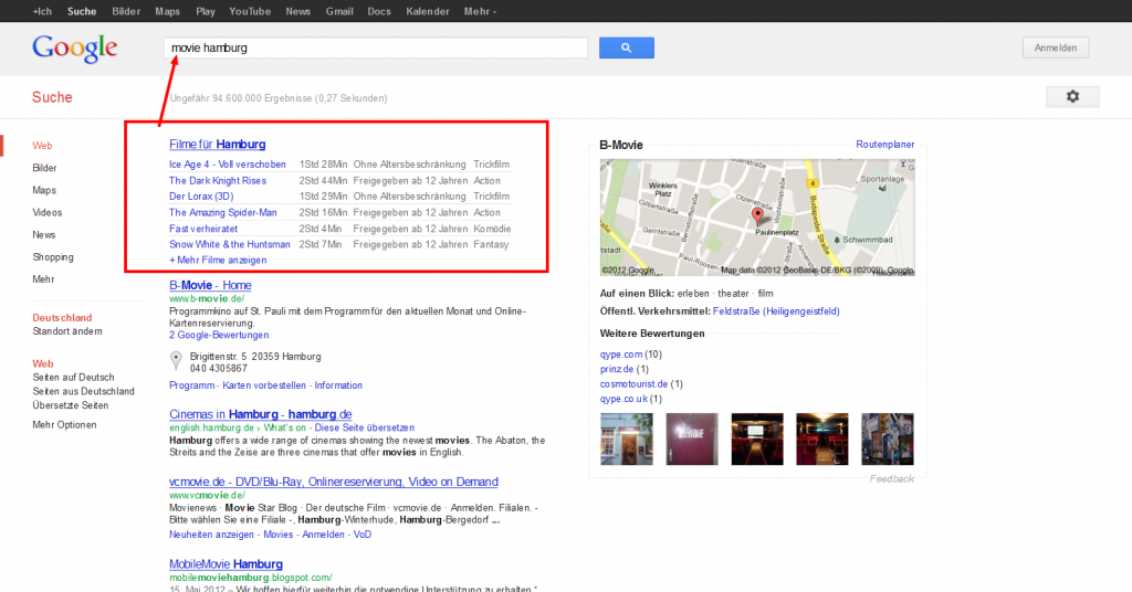 Google Suchergebnisse Kinoprogramm Hamburg