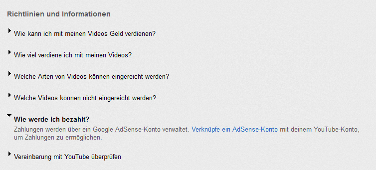 Verknüpfen mit AdSense-Konto