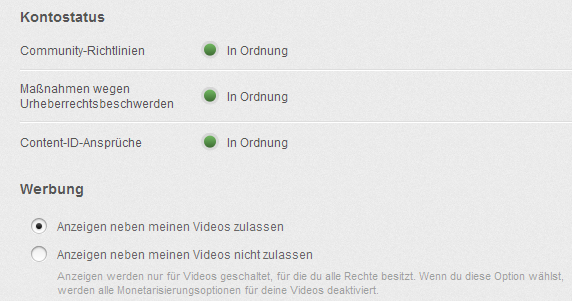 YouTube Werbung