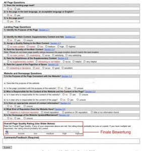 Ein Bogen aus den Guidlines der Page Quality Ratings