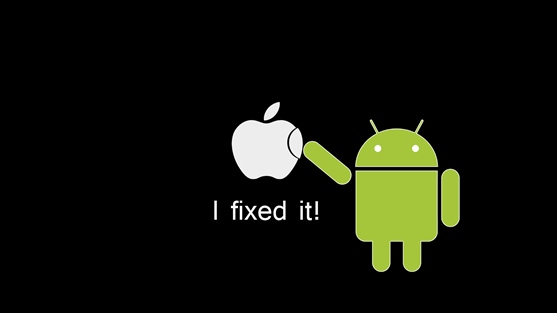 Android fixed it: Android fügt das fehlende Stück Apfel in das Apple Logo