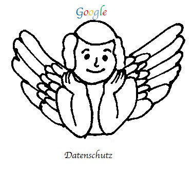 Zeichnung des Google Datenschutzengels