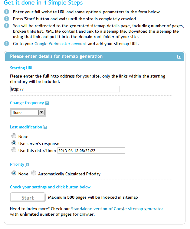 Screenshot Sitemap Generator