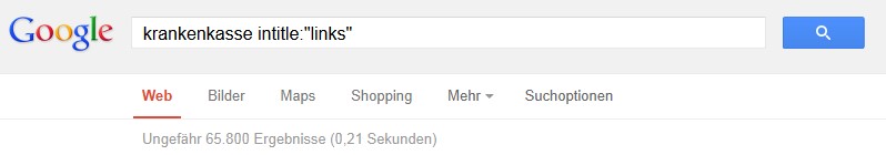 Google Suchanfrage