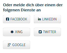 Soziale Netzwerk-Profile-Buttons