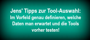 Tipps Jens Umland Tool-Auswahl