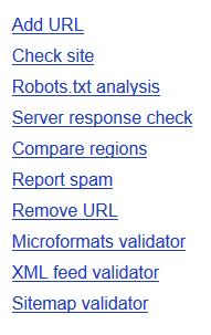 Yandex Links rechts