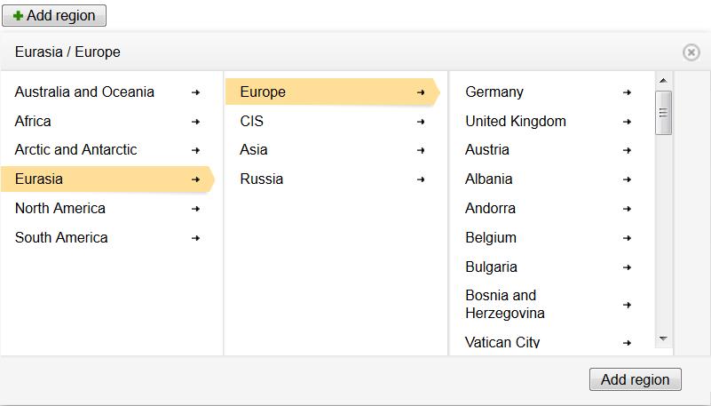 yandex my regions