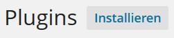 Plugins Menü in WordPress