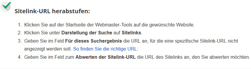 sitelinks-herabstufen