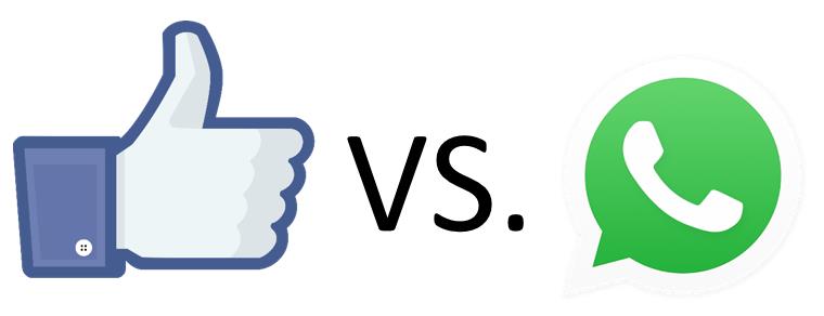 facebook like und whatsapp logo