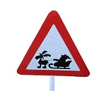 Santa Claus Warnschild