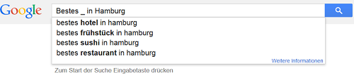 Screenshot Googe Suggest Platzhalter