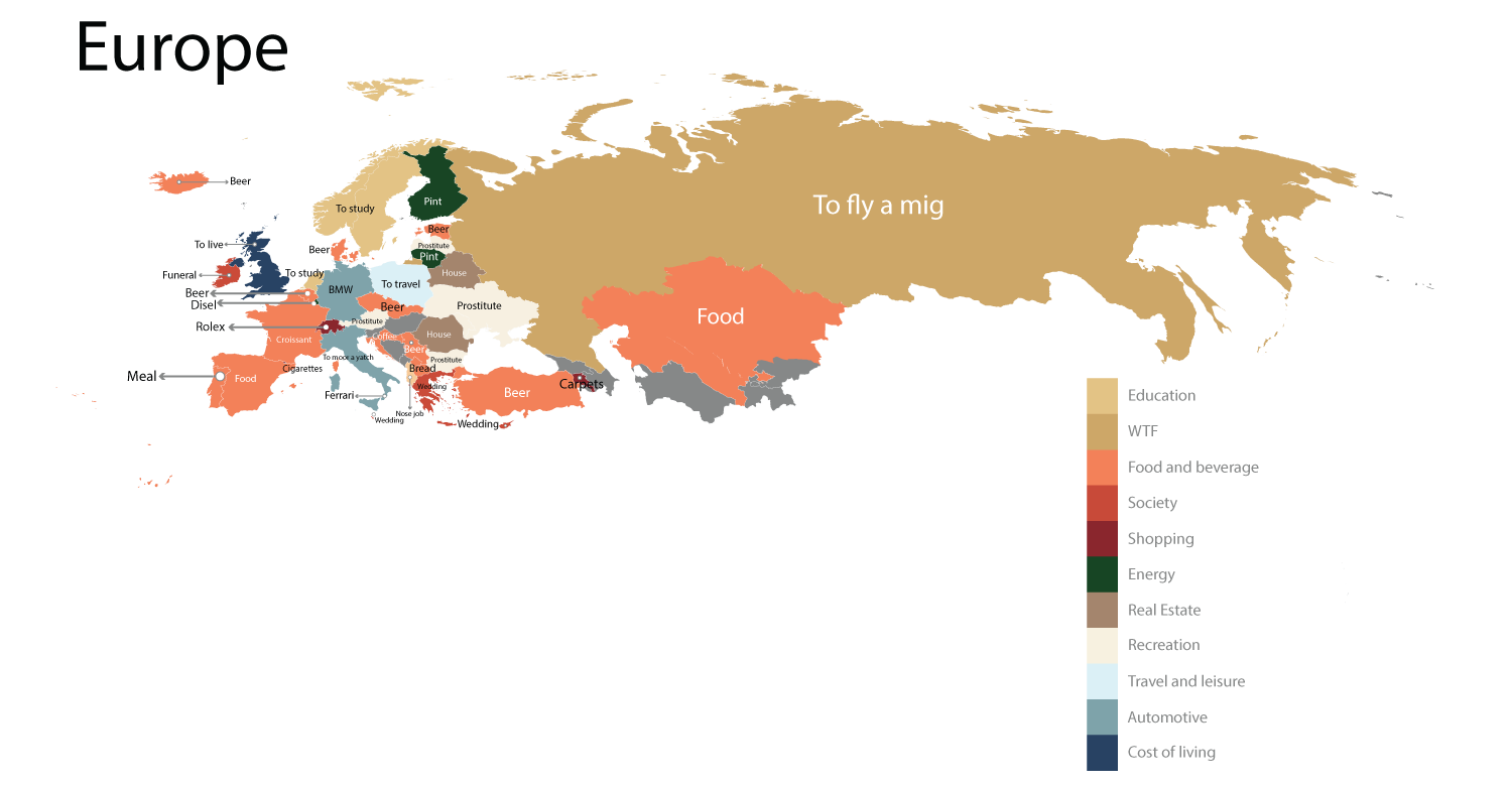 Google Search Queries in Europe
