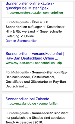 mobile SERP