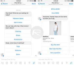 Chatbot von ShopSpring.com © RedmondPie