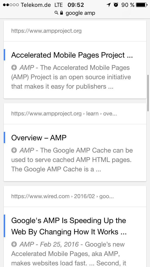 Google Accelerated Mobile Pages AMP SEOTrainee.de