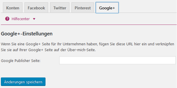 Google+ Einstellungen