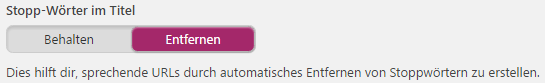 Stoppworte ausschließen