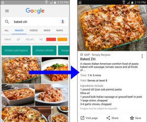 Rezept und Videos in der Google Bildersuche