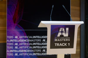 Rednerpult bei der AI Masters