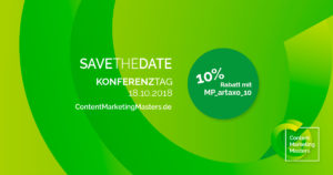 Bild zum Save-The-Date-Artikel der Content Marketing Masters 2018