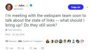 Frage von John Mueller auf Twitter.