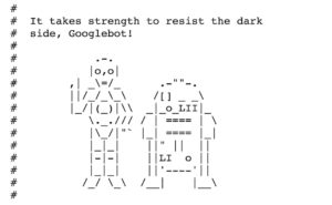 Star Wars Bild in der robots.txt von Sistrix