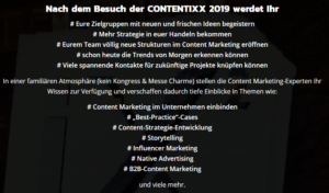 Was Euch die Contentixx 2019 zu bieten hat! 