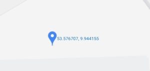 Mit zwei Klicks auf die Karte von Google Maps werden die Längen- und Breitengraden angezeigt.