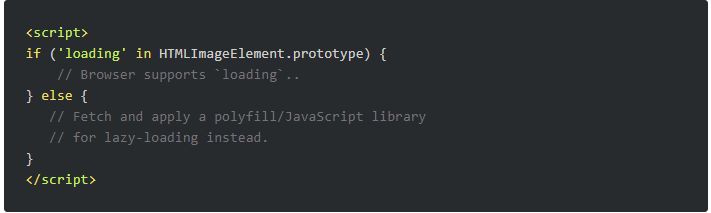 Nicht alle Browser unterstützen das Loading-Attribut. Deswegen sollte ein Website-Inhaber noch immer die JavaScript-Bibliothek zusätzlich nutzen.