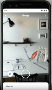 Beispiel wie ein 3D-Bild mit Hilfe von Augmented Reality in die Umgebung integriert werden kann.