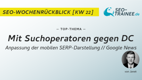 Mit Suchoperatoren gegen Duplicate Content