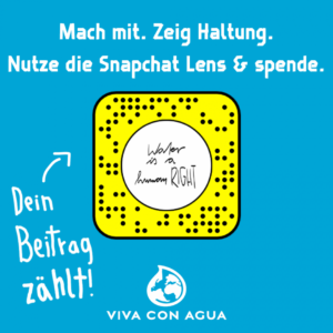 Snapchat-Code zur Unterstützung von Viva Con Aqua.