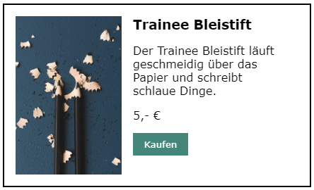 Das Produkt "Trainee Bleistift" wird von uns mit strukturierten Daten ausgezeichnet.