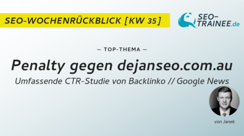 Top-Thema: Penalty gegen dejanseo.com.au