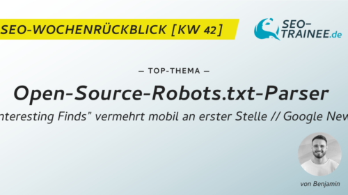 Top-Thema: Open Source Robots.txt Parser