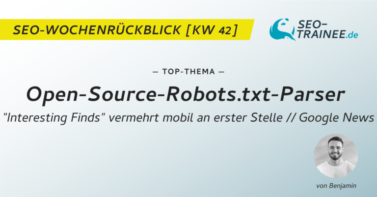 Top-Thema: Open Source Robots.txt Parser