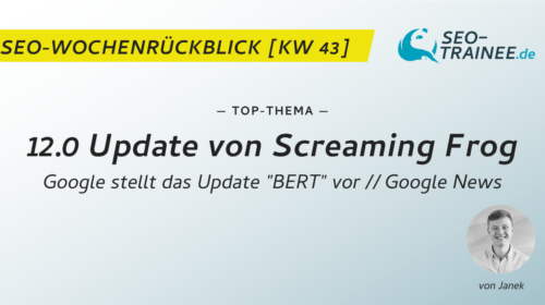 Top-Thema: 12.0 Update von Screaming Frog