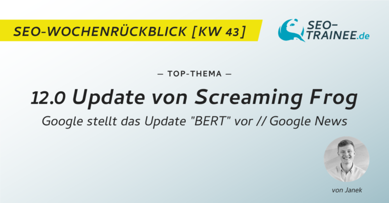 Top-Thema: 12.0 Update von Screaming Frog