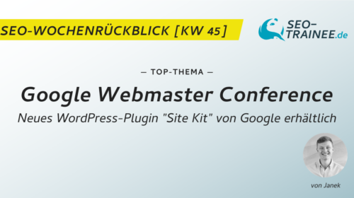 Top-Thema: Google Webmaster Conference 2019