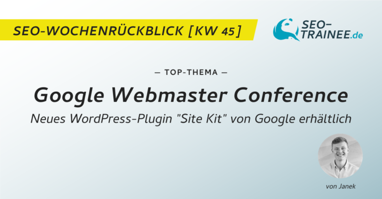 Top-Thema: Google Webmaster Conference 2019