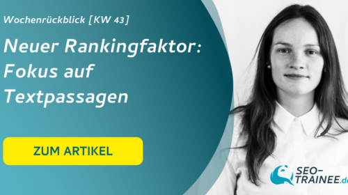 Neuer Rankingfaktor: Fokus auf Textpassagen